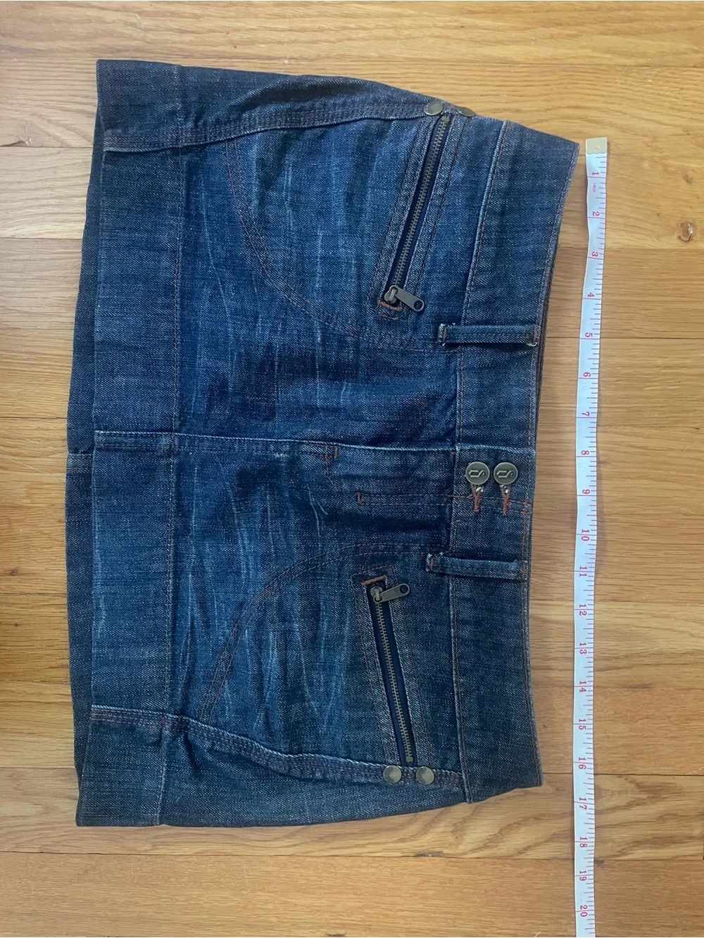 Denim mini skirt